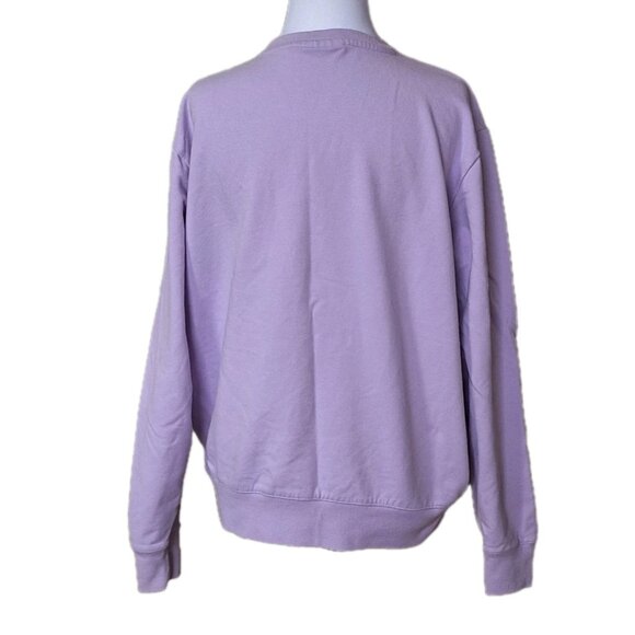 Fila Womens Midweight French Terry Crewneck Long Sleeve Sweatshirt SIZE L LILAC - Picture 4 of 5